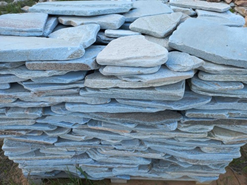 Плитняк златолит зелёный галтованный для цоколя купить в Краснокамске